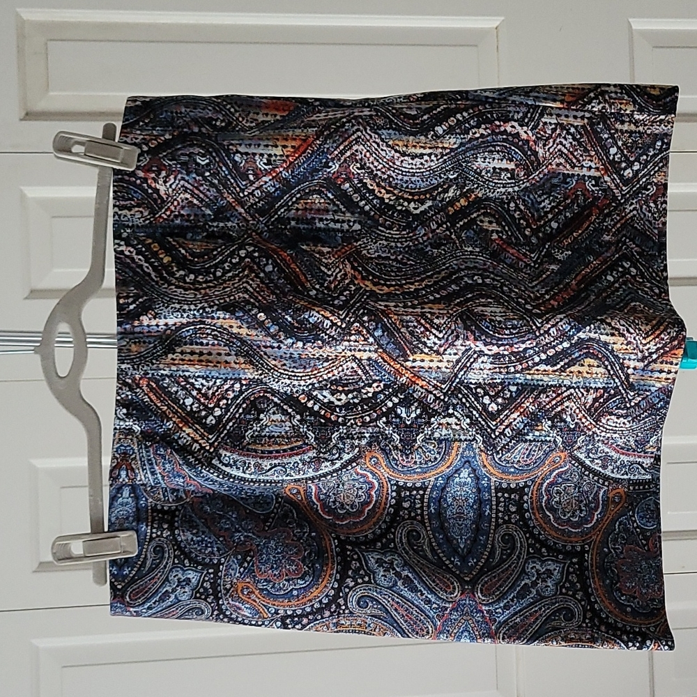 J. Jill Ponte paisley pencil skirt sz large petite.